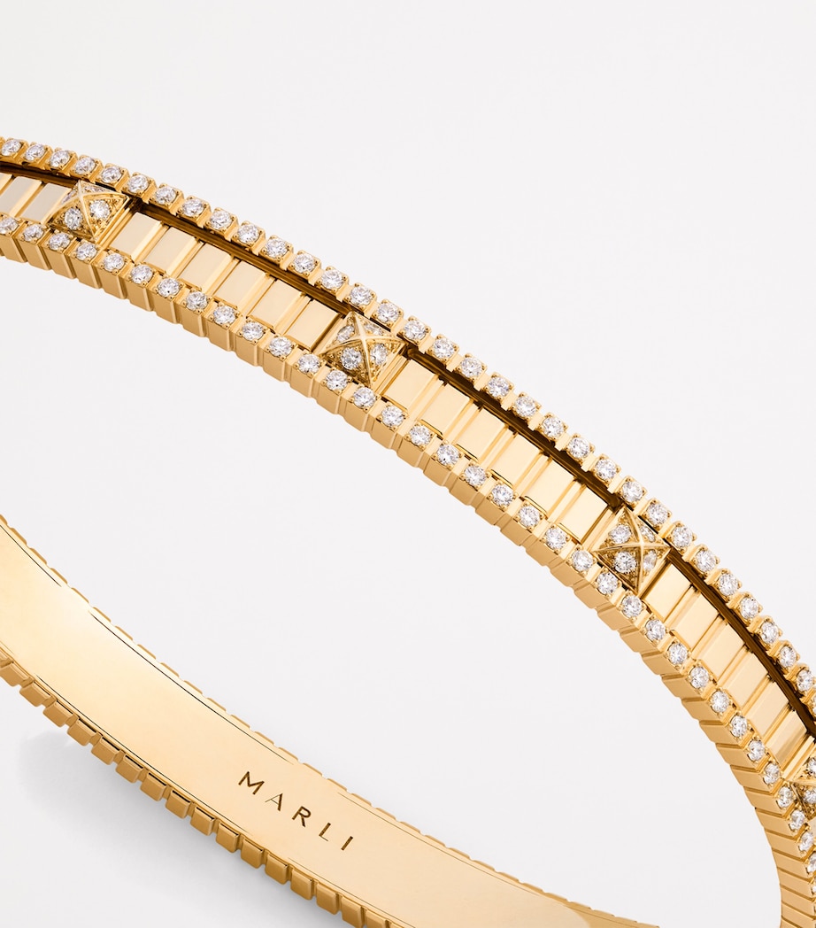 Yellow Gold and Diamond LIFE Bangle YELLOW GOLD Image 4