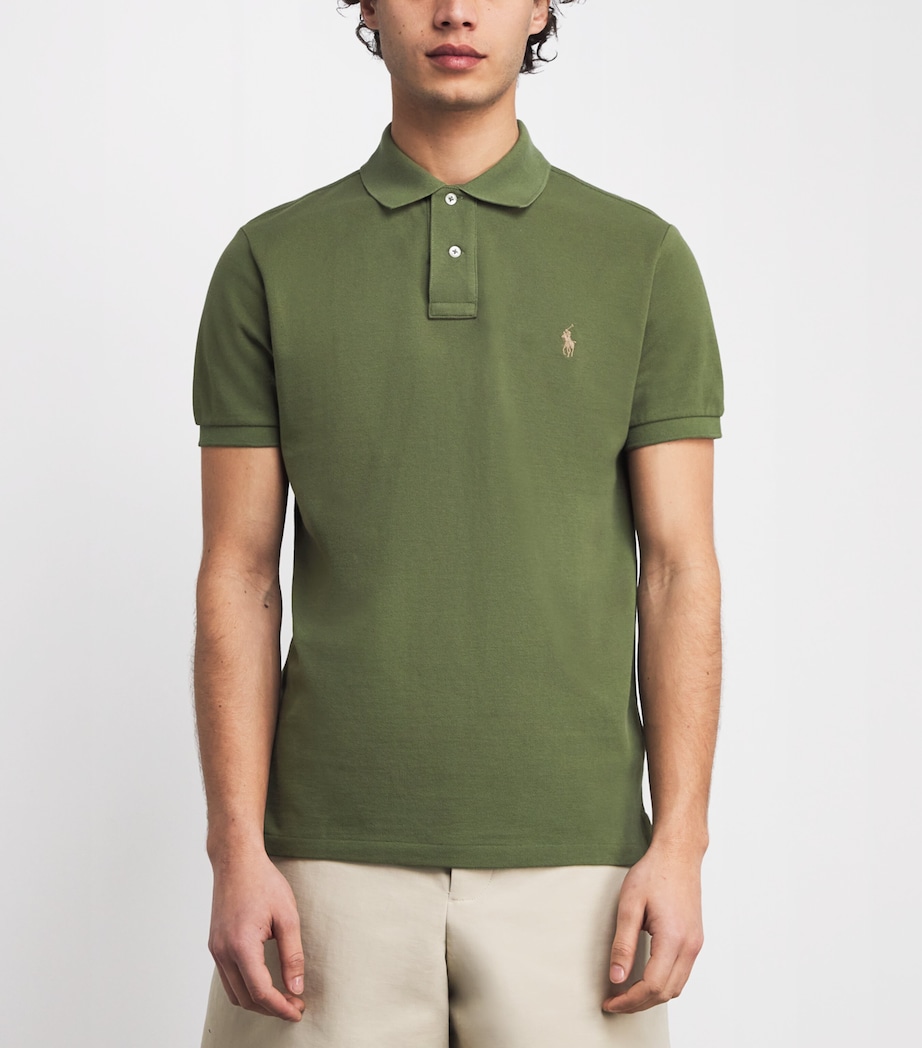 Cotton Mesh Custom-Fit Polo Shirt SUPPLY OLIVE Image 3