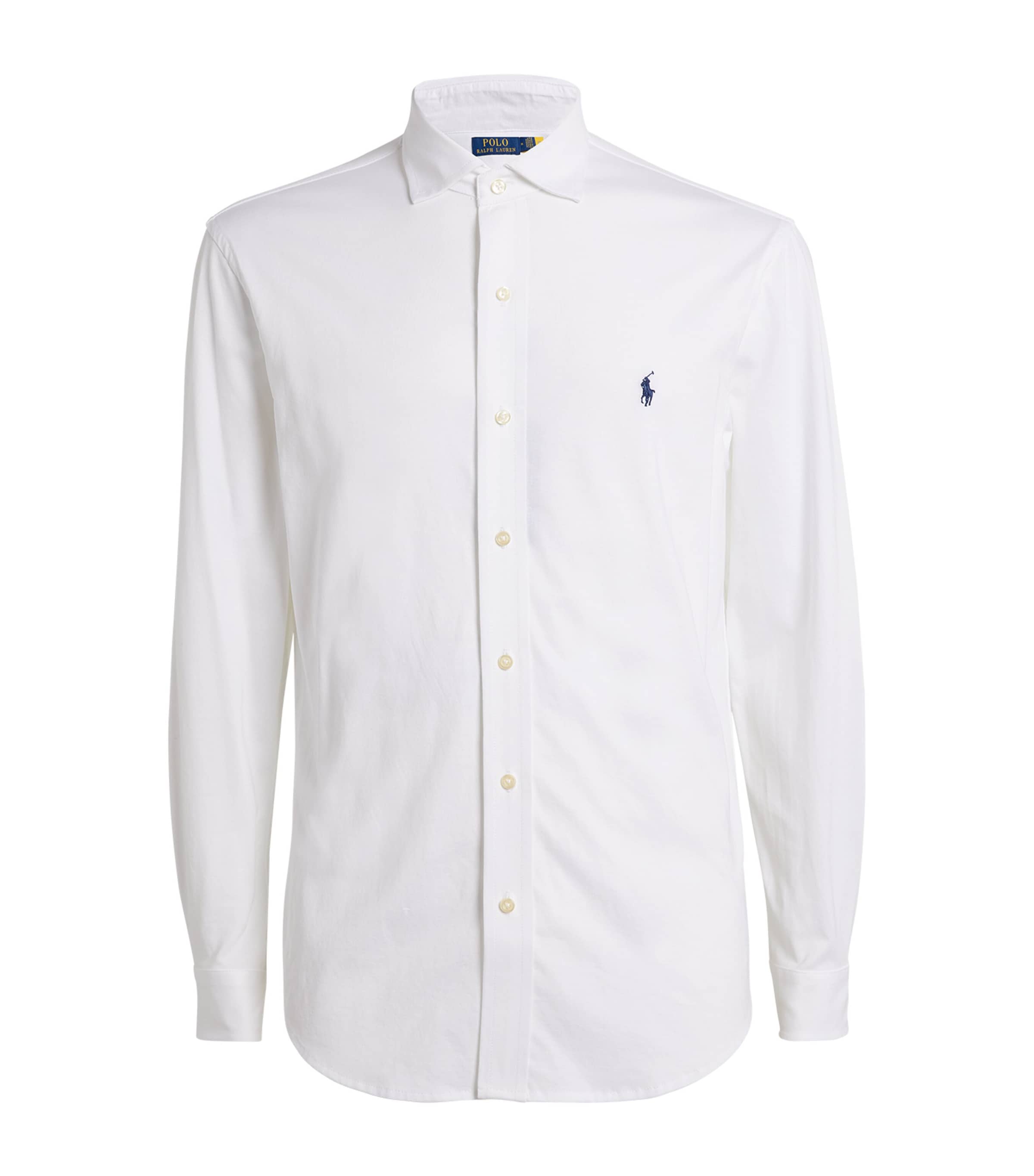 Shop Polo Ralph Lauren Cotton Jersey Shirt In White