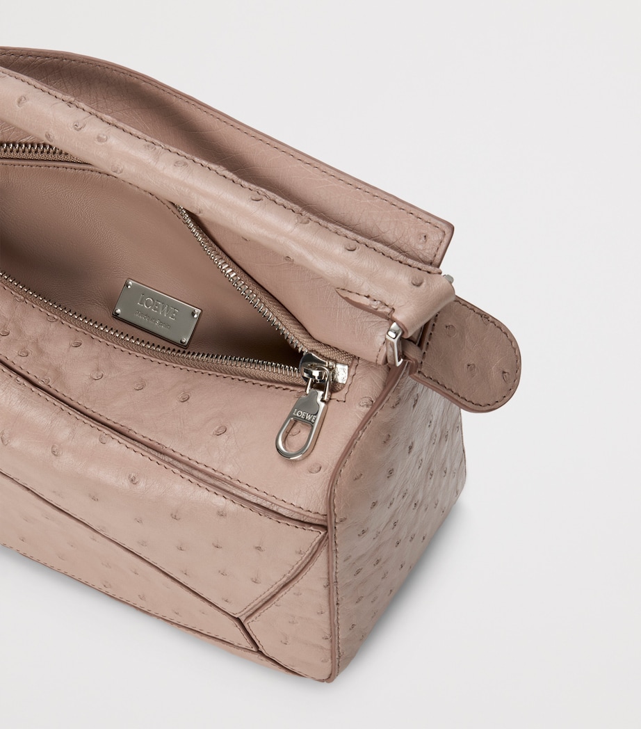 Small Leather Puzzle Top-Handle Bag TAUPE Image 7