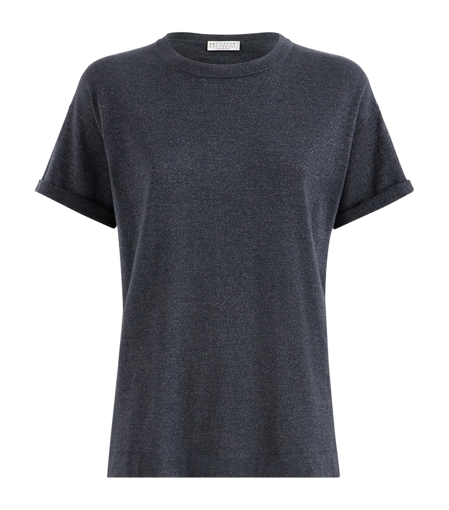 Brunello Cucinelli Womens Cashmere-Silk Blend T-Shirt Image 1