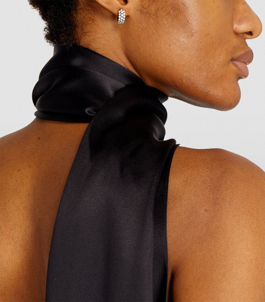 White Gold And Diamond Bezel Hoop Earrings WHITE GOLD Image 4