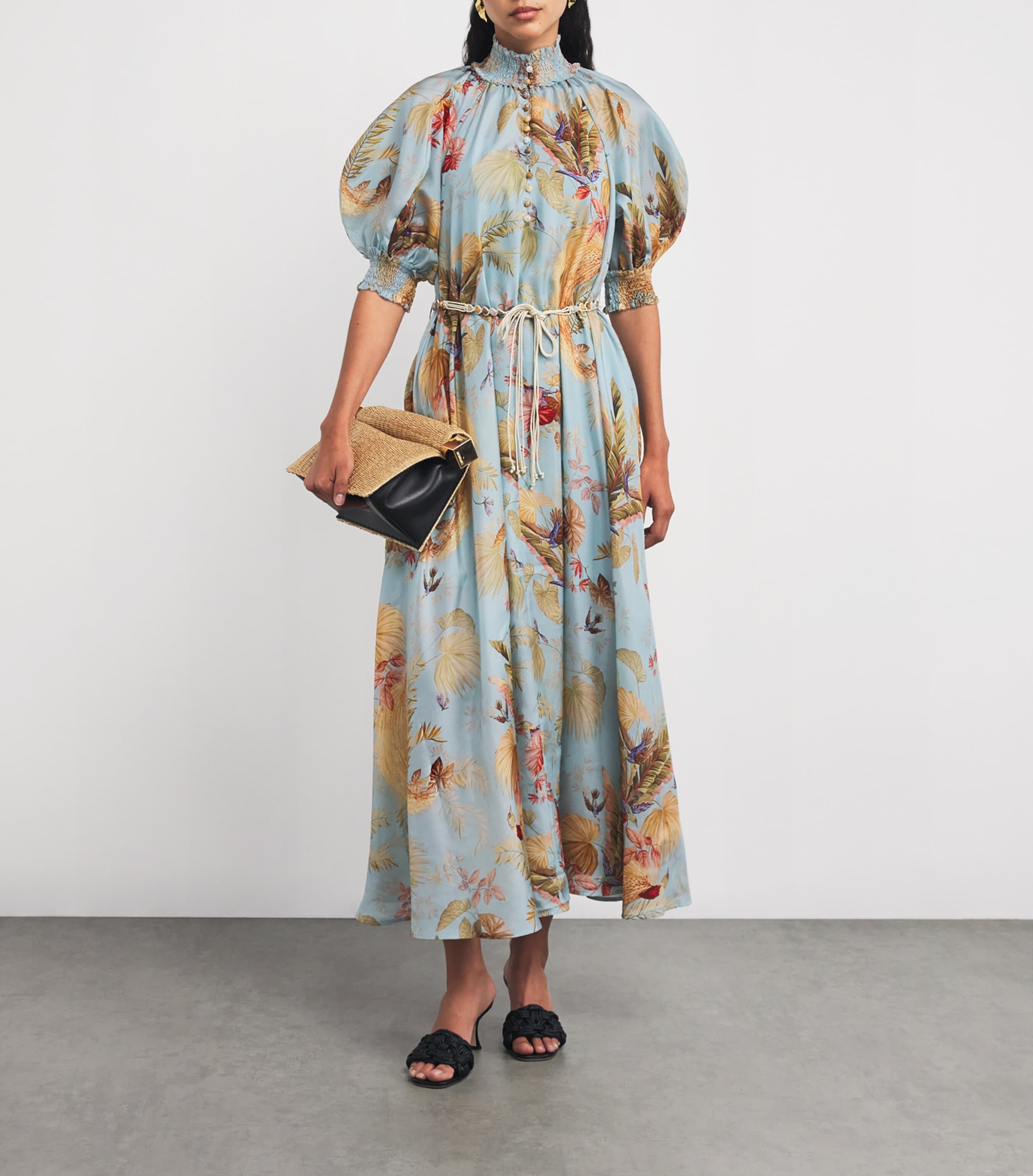 Zimmermann Silk Palm Ascension Maxi Dress | Harrods US