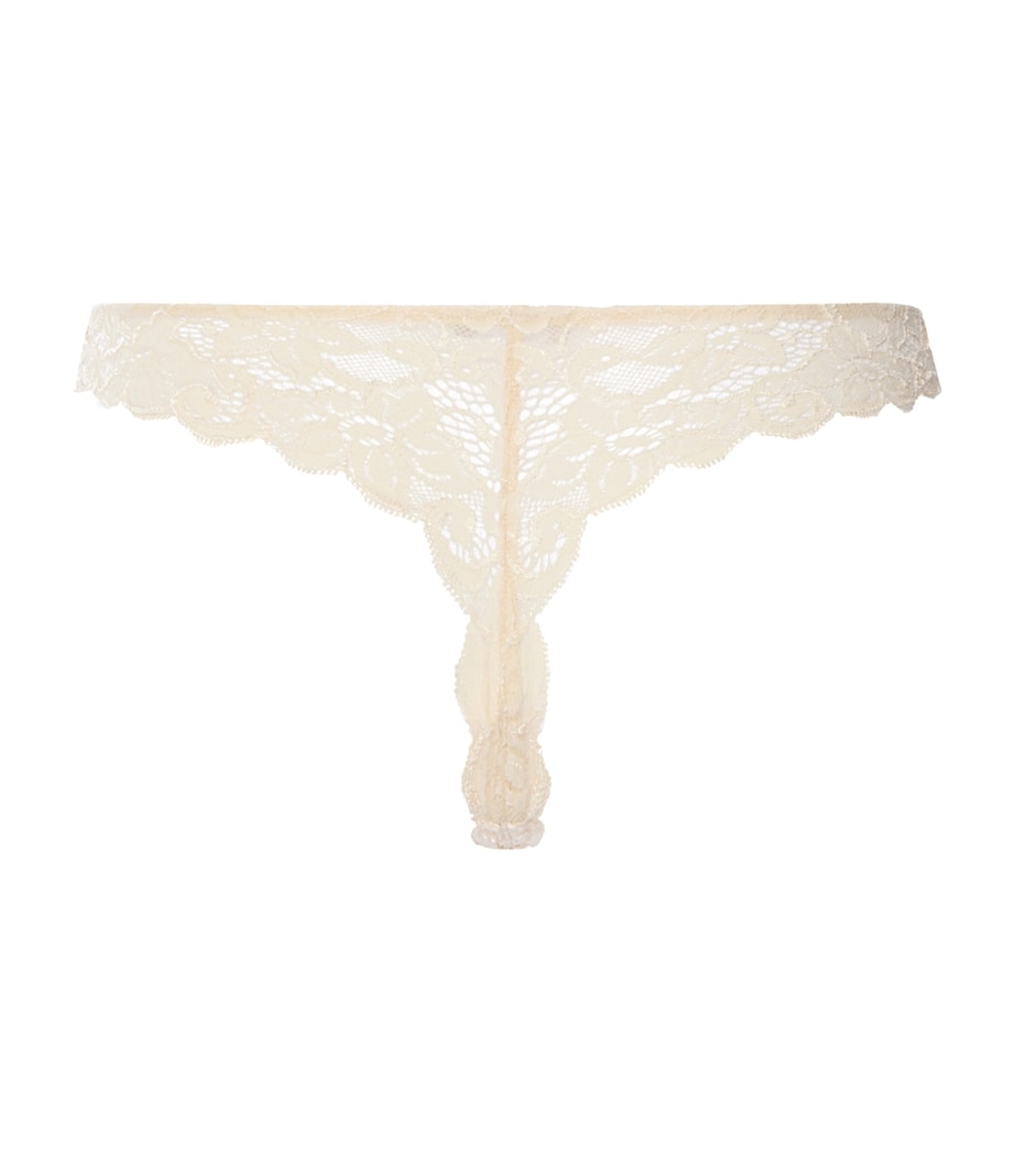 Hanro Womens Lace Moments Thong Summer Sand Image 5