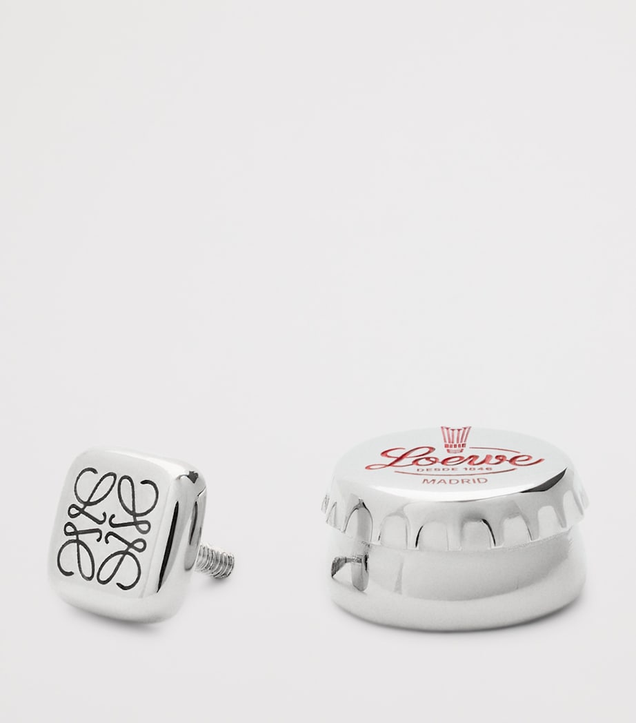 LOEWE Bottle Cap Pin Charm Silver Image 2