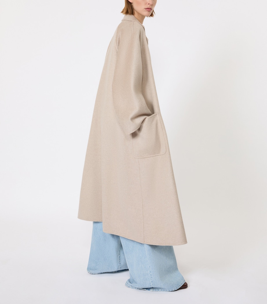 Max Mara Womens Cashmere Ludmilla Coat Sand Image 4