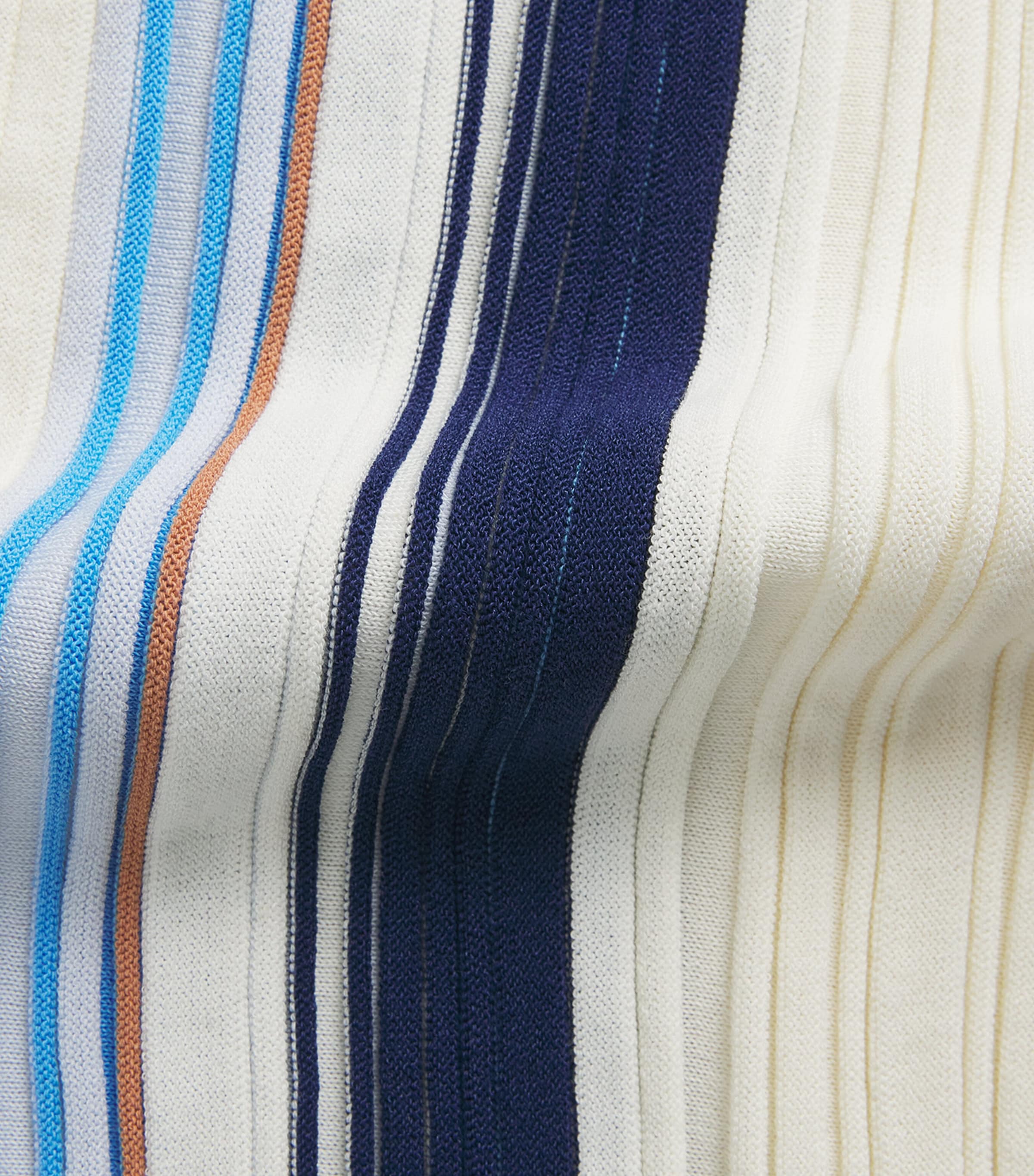 Theory Womens Ribbed Stripe Tank Top Chk Ivory Multi Image 6