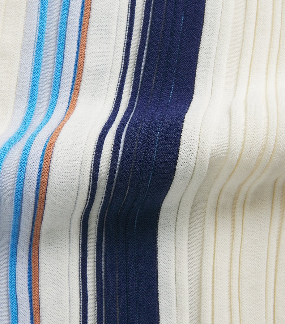 Theory Womens Ribbed Stripe Tank Top Chk Ivory Multi Image 6