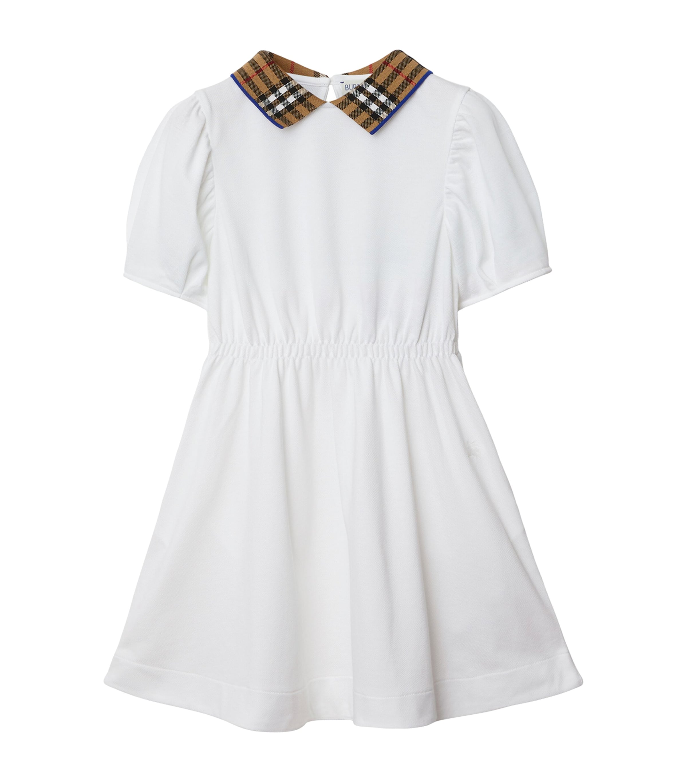 Burberry Girls White Kids Alesea Polo-neck Cotton Dress 14 Years In White