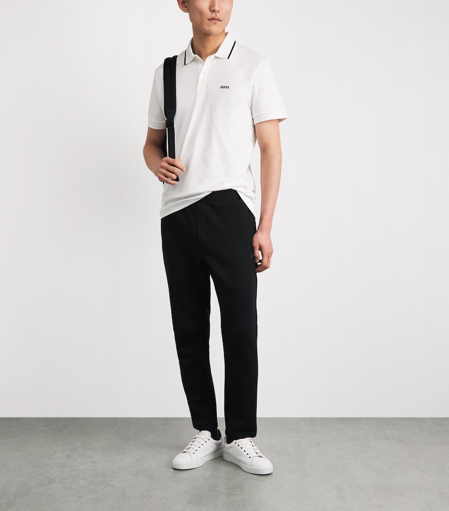BOSS Mens Pima Cotton Polo Shirt White Image 2