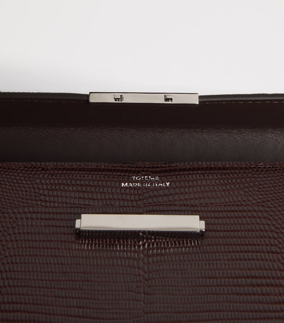 Toteme Embossed-Leather Shoulder Bag Brown Image 5