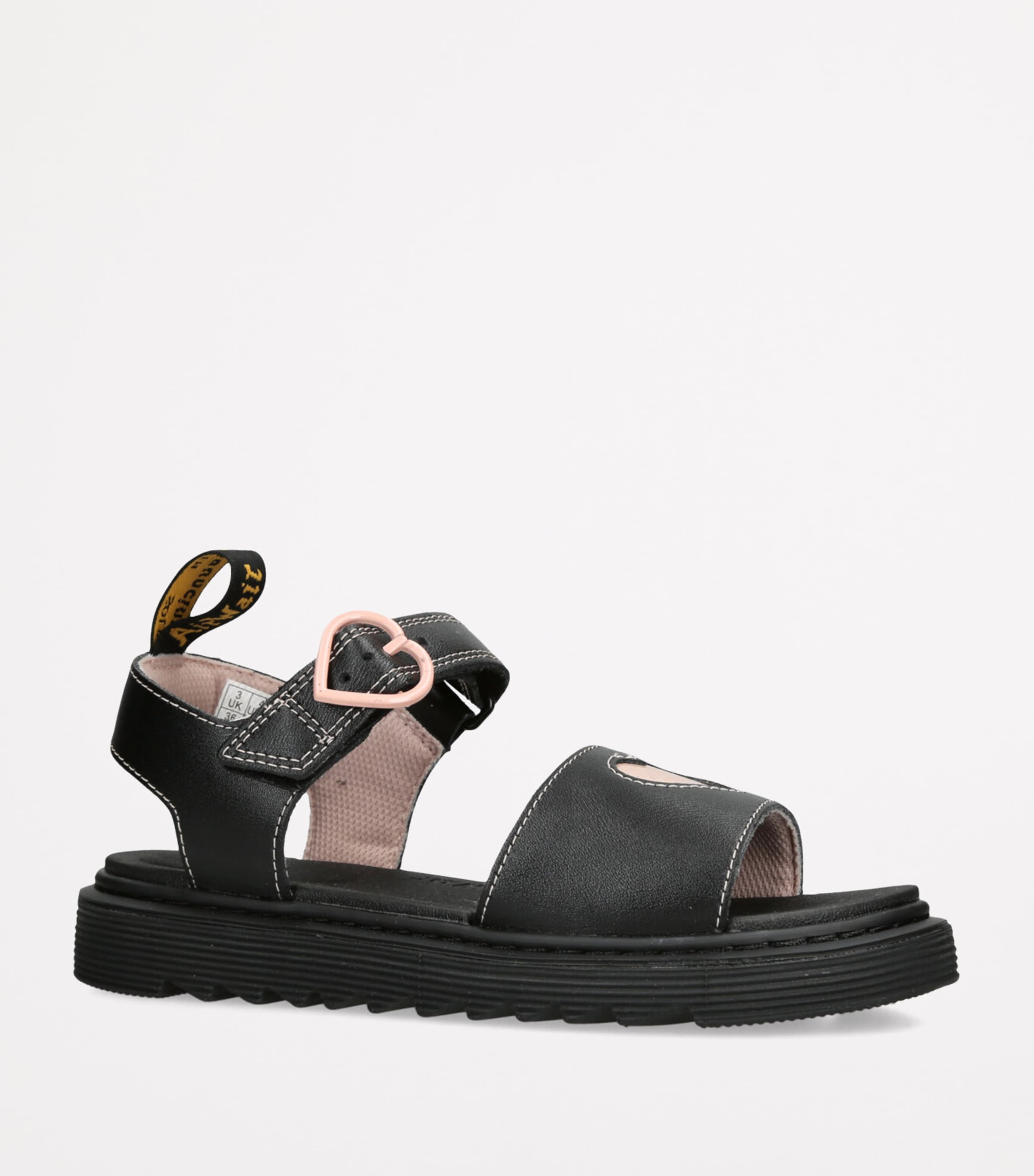 Dr. Martens Leather Marlowe Hearts Sandals Black Image 3