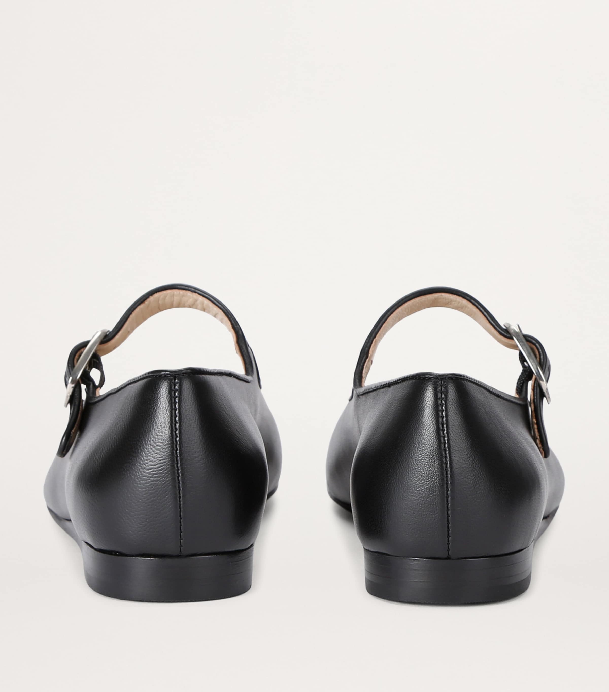 Le Monde Beryl Leather Mary Jane Ballet Flats Black Image 3