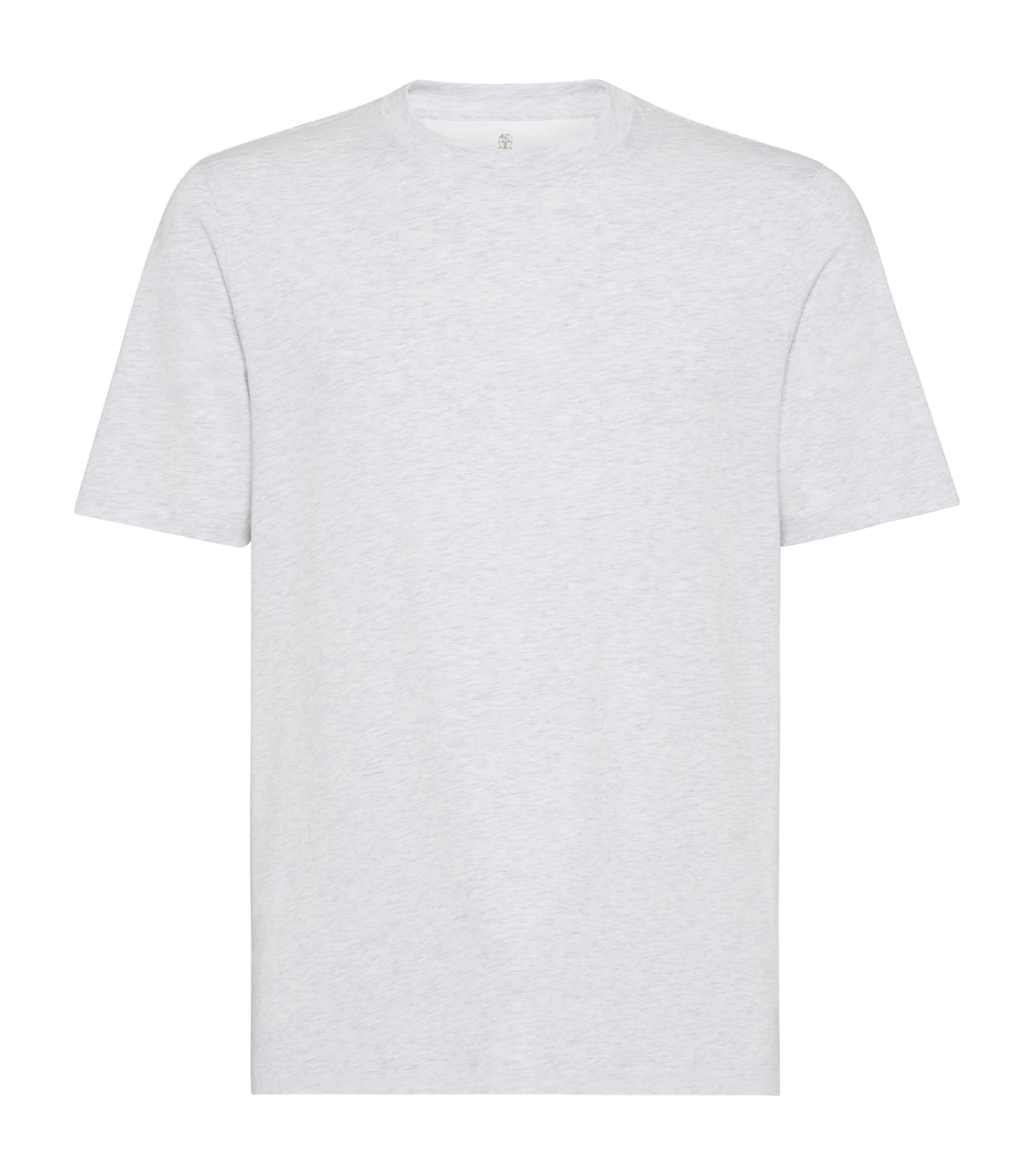 Brunello Cucinelli White Cotton Faux Layering T-shirt In White
