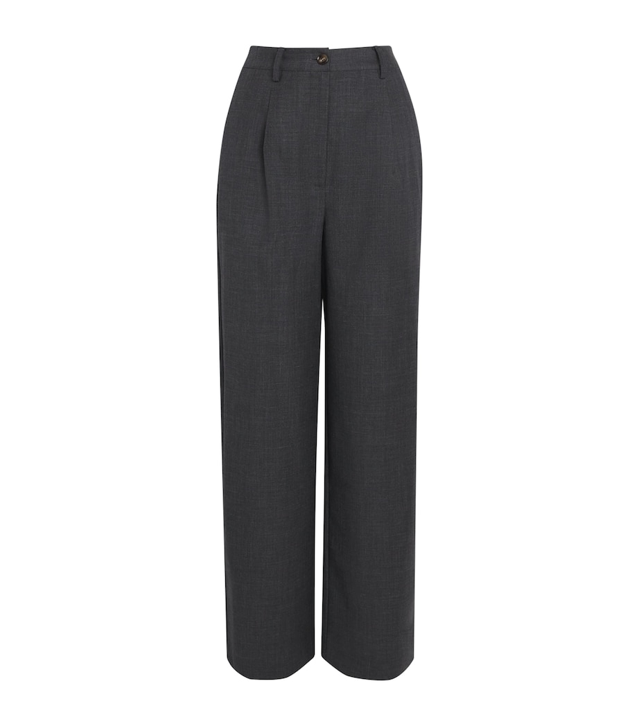 Wide-Leg Tailored Trousers MOTTLED GREY Image 1
