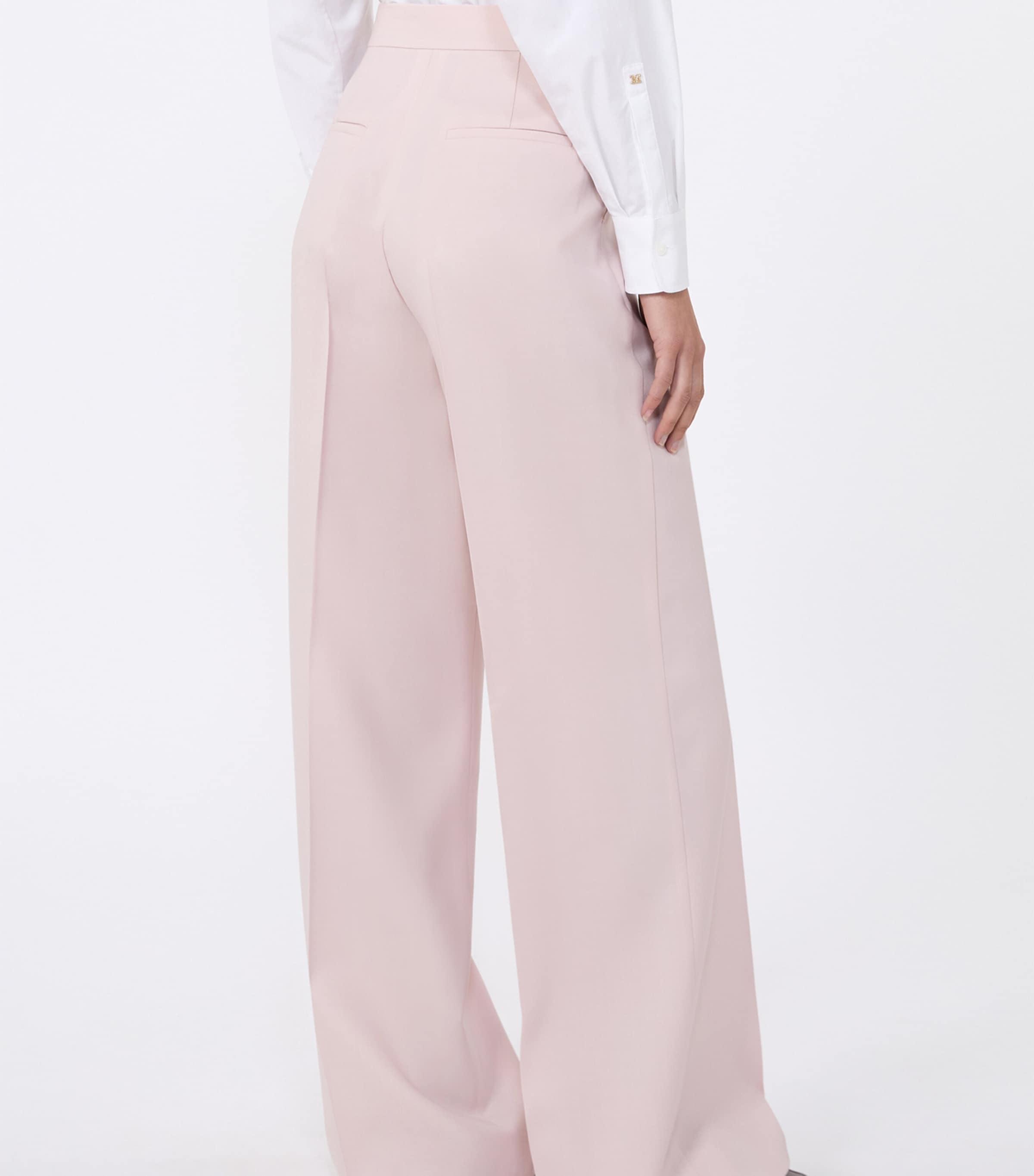 Wool-Silk Tailored Trousers BEIGE PINK Image 4