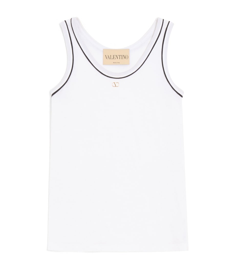 Valentino Womens Cotton VLogo Tank Top Image 1