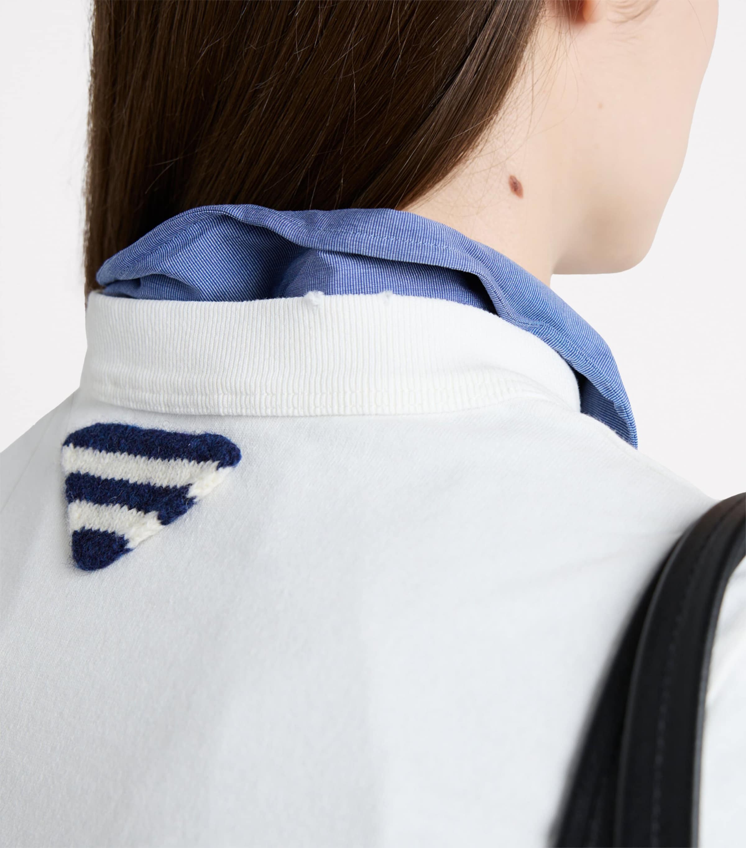 Prada Womens Cotton Logo T-Shirt Image 4