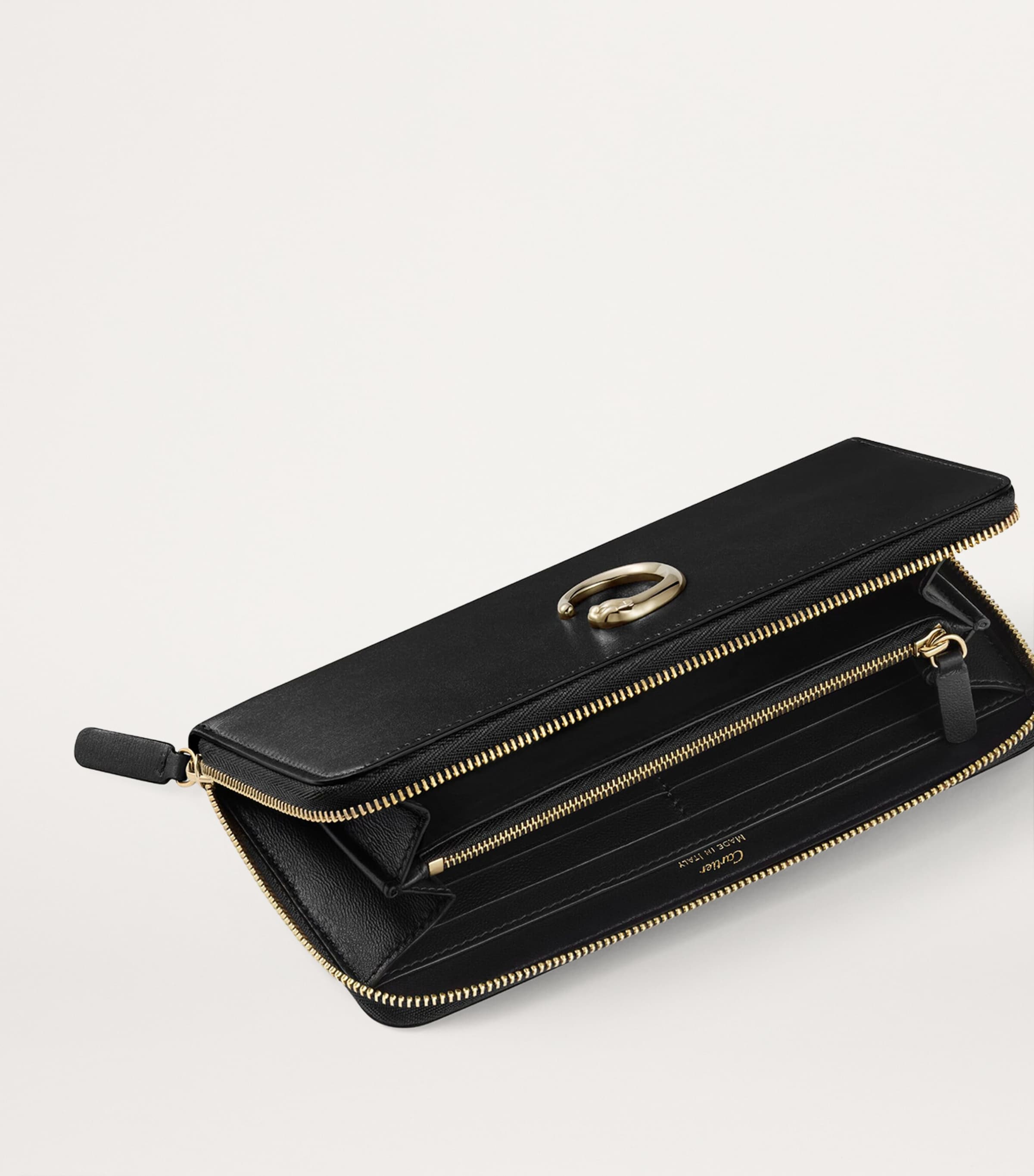 Calfskin Panthère de Cartier Wallet BLACK Image 5