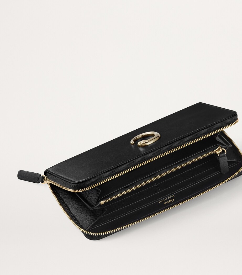 Calfskin Panthère de Cartier Wallet BLACK Image 5