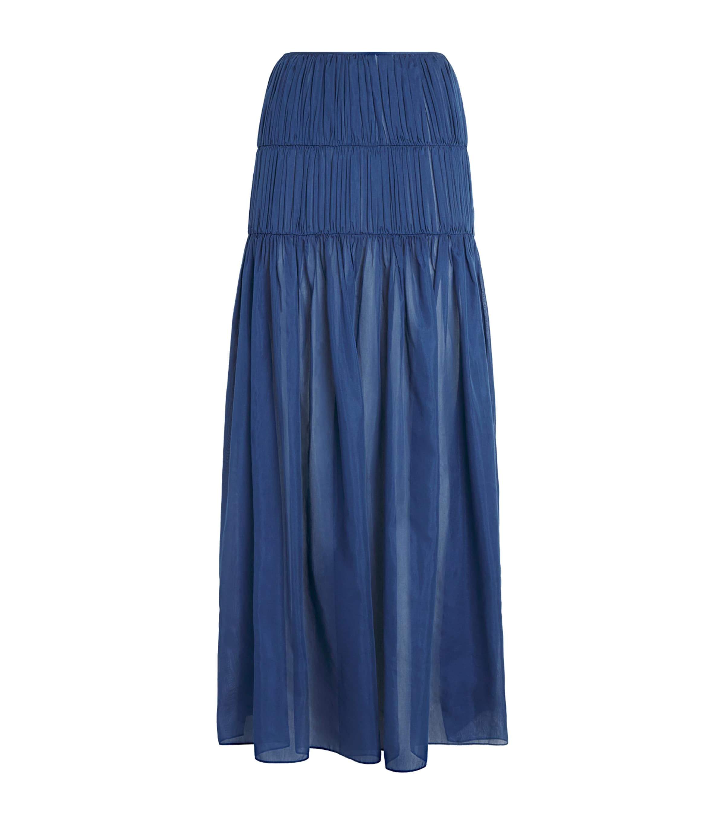 Moré Noir Womens Cotton-Silk Dani Maxi Skirt Bosphorus Image 1