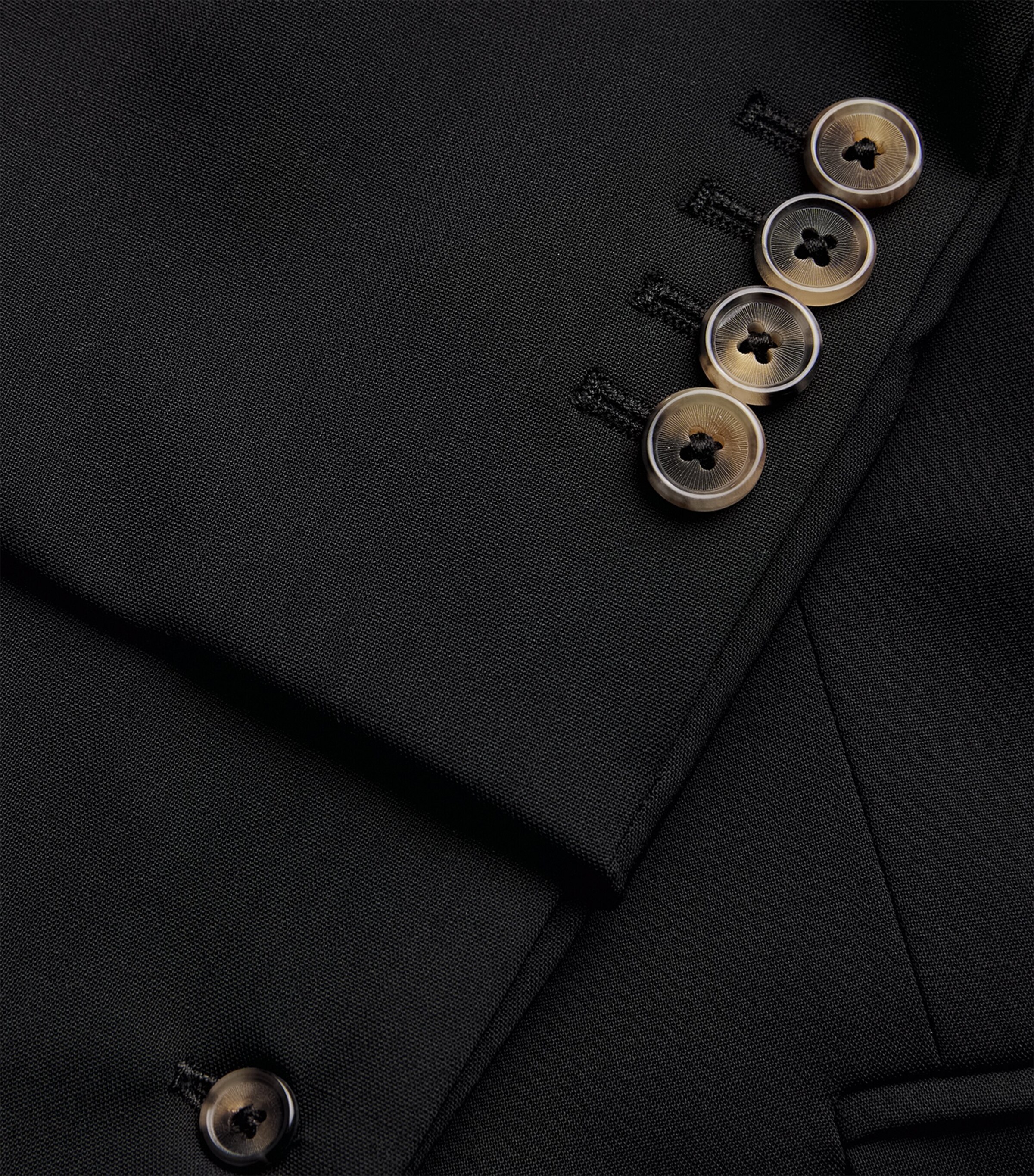 Wool Open-Back Blazer BLACK Image 5