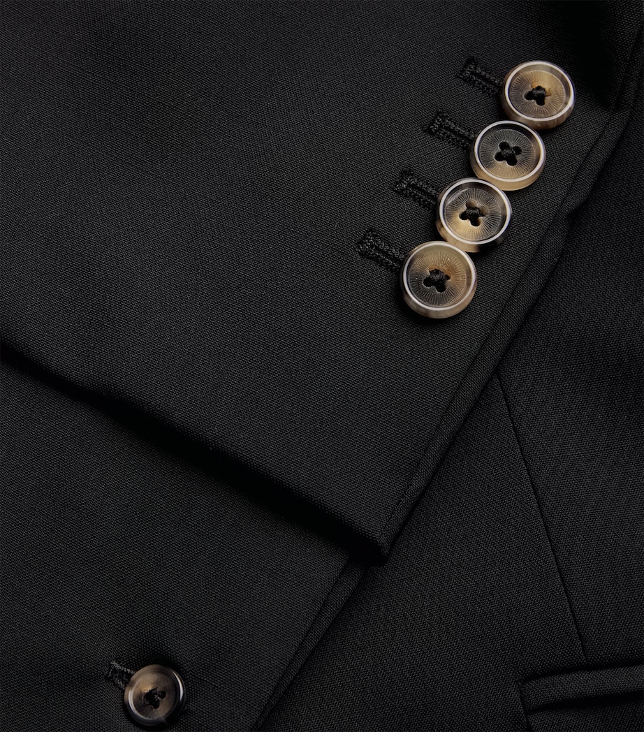 Wool Open-Back Blazer BLACK Image 5