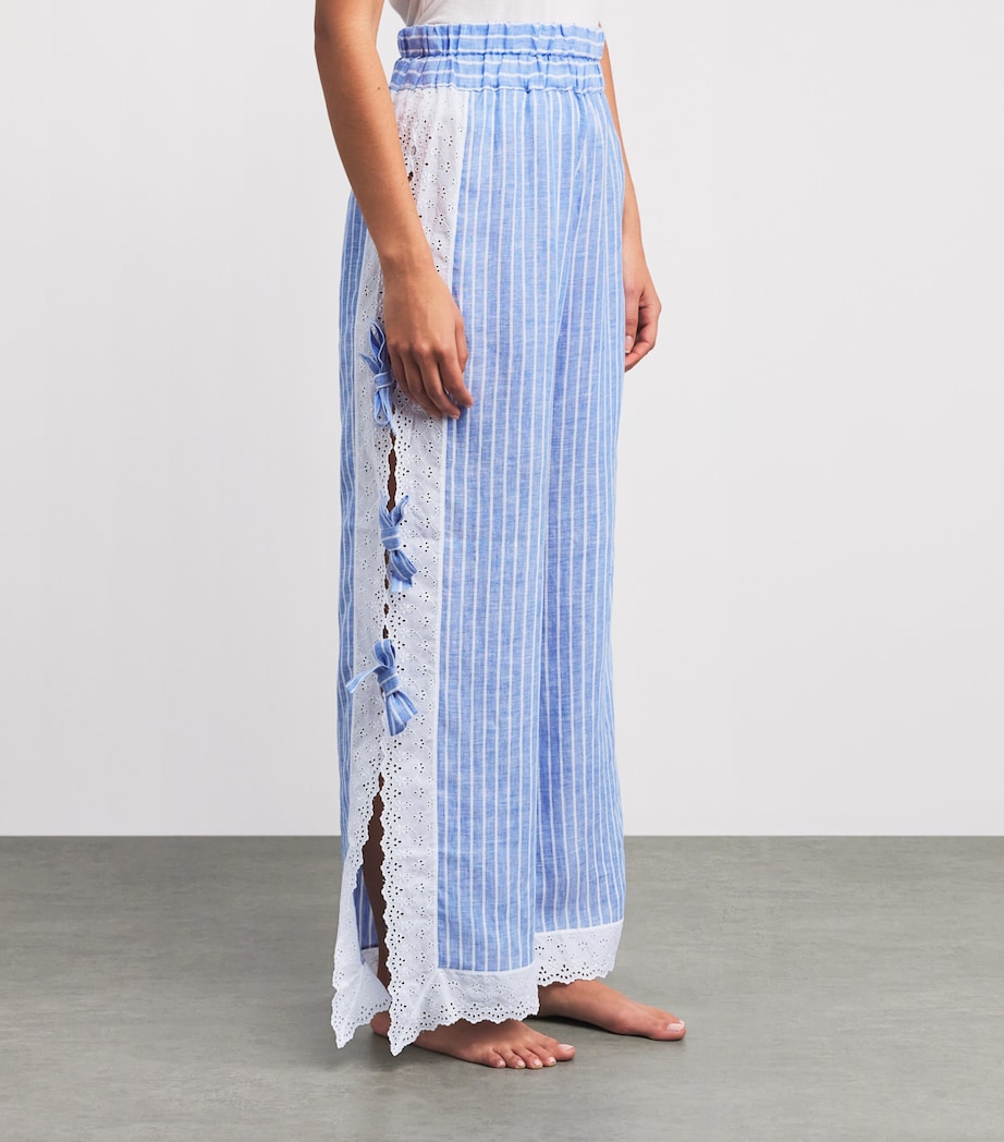 Loretta Caponi Womens Linen Clarissa Trousers Porto Giunco Image 4