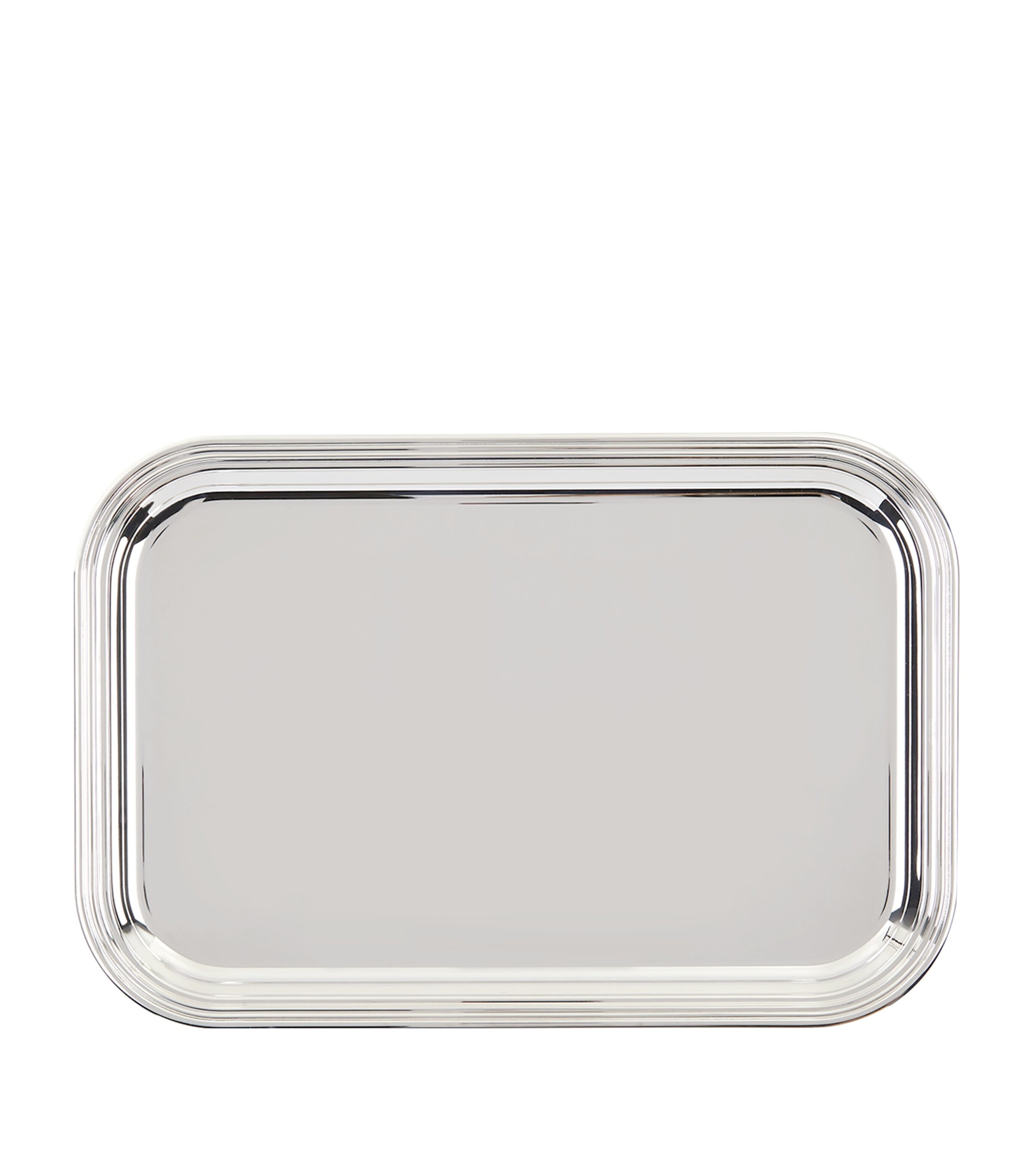 Silver Plated Georgian Rectangular Tray (39cm x H26cm) SILVER Image 3