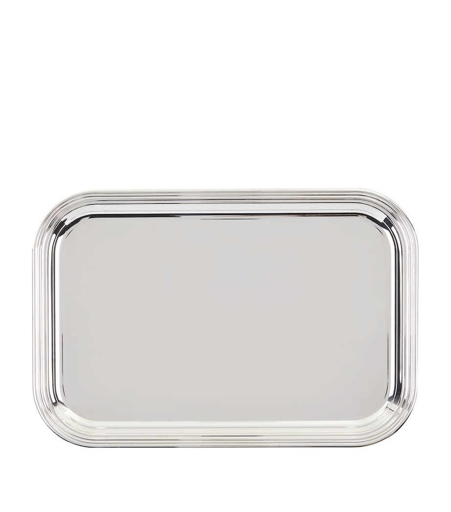 Silver Plated Georgian Rectangular Tray (39cm x H26cm) SILVER Image 3