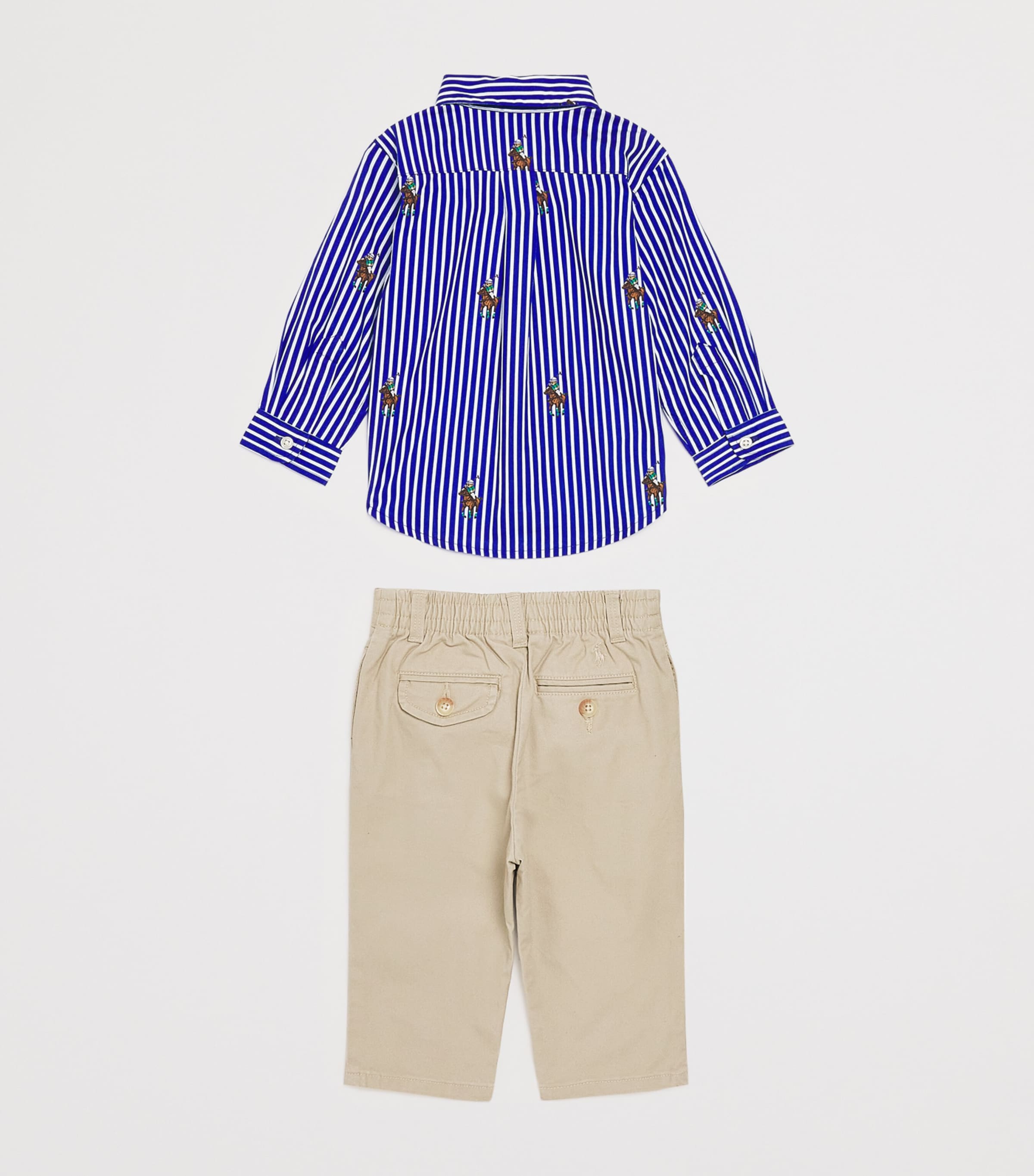 Polo Bear Shirt and Abrasion Trousers Set (3-24 Months) MULTI Image 2