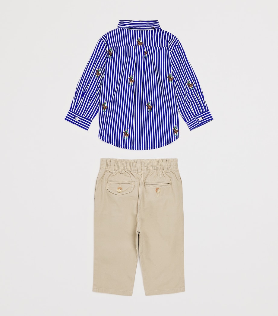 Polo Bear Shirt and Abrasion Trousers Set (3-24 Months) MULTI Image 2