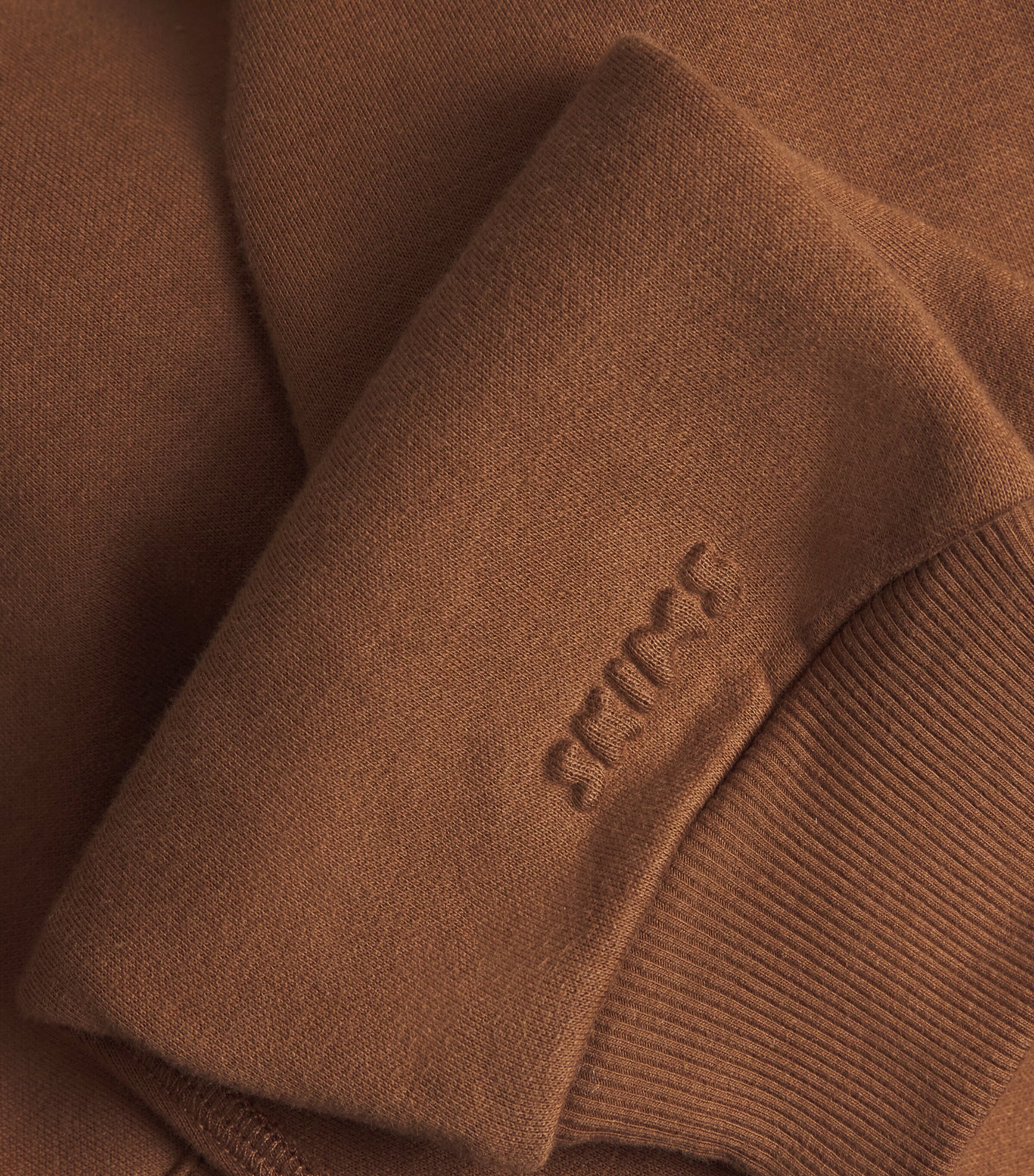 Cotton-Blend Fleece Zip-Up Hoodie BISON Image 5