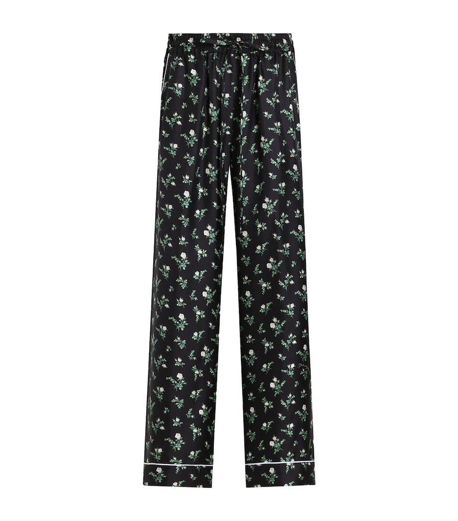 Dolce&Gabbana Womens Silk Floral Pyjama Trousers Ros/mugh Bco F Image 1