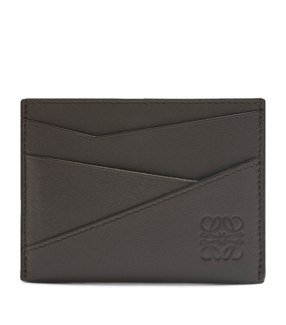 Leather Puzzle Card Holder DARK GREY Image 1
