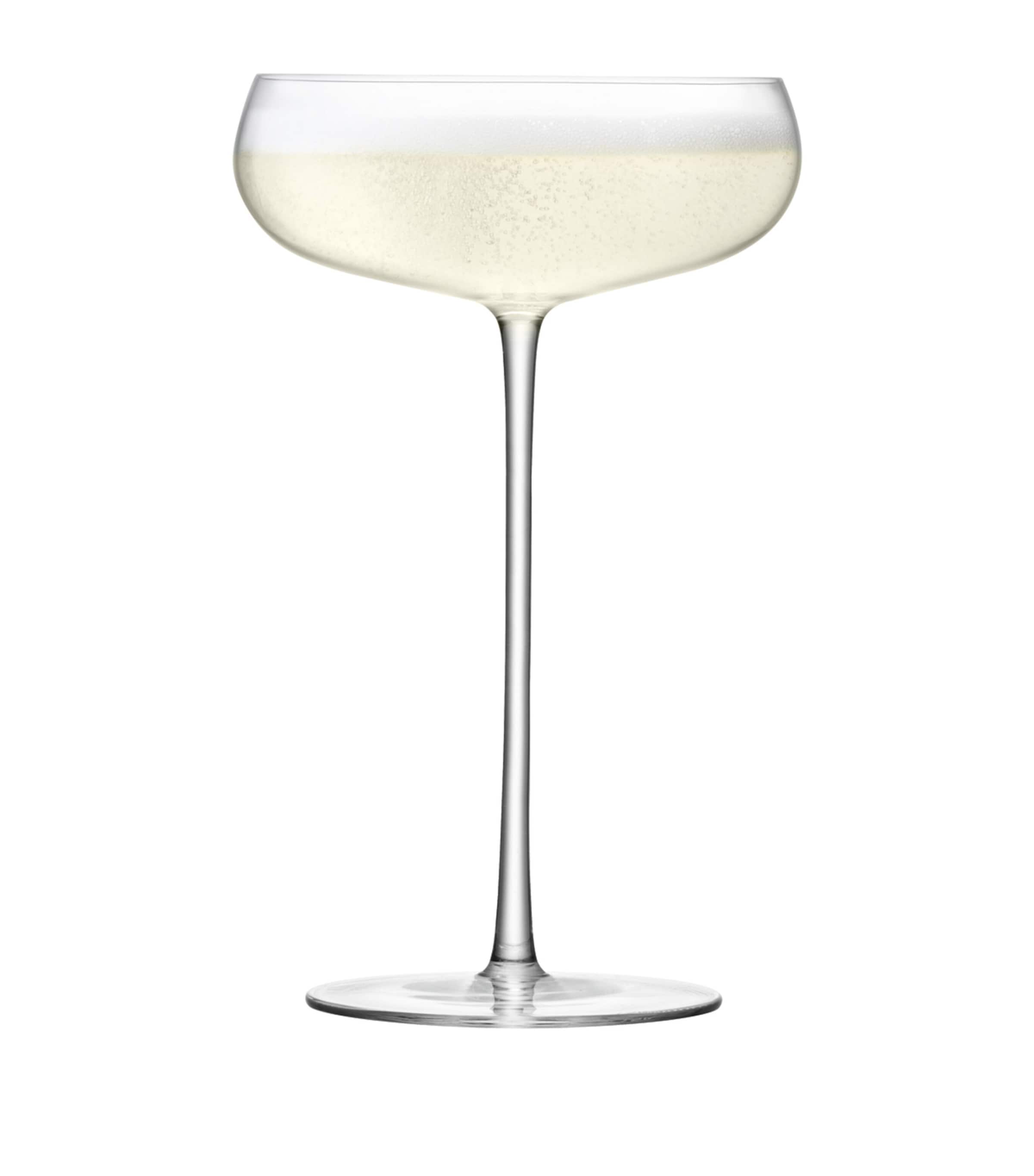 Set of 2 Wine Culture Champagne Saucers (320ml) CLEAR Image 2