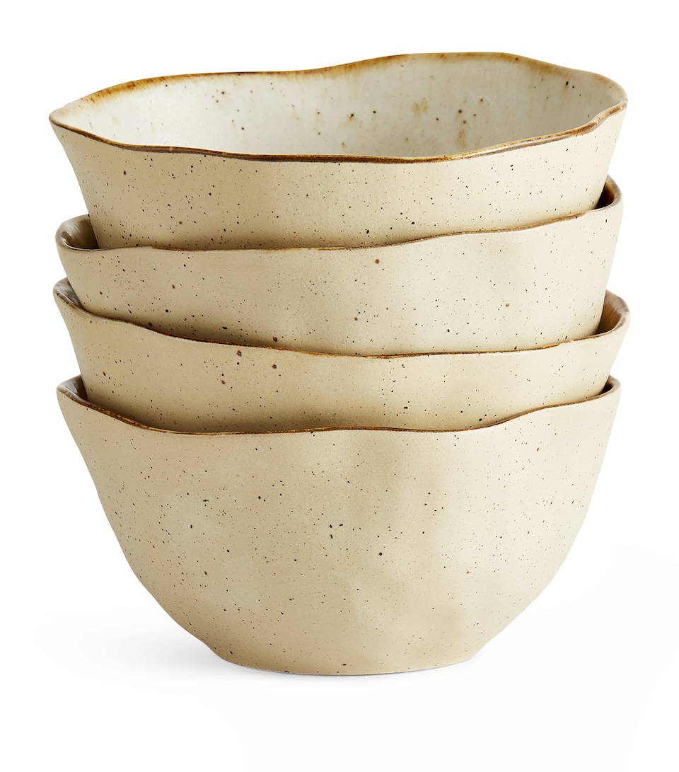 Soho Home Set of 4 Emden Cereal Bowls (14cm) Neutral