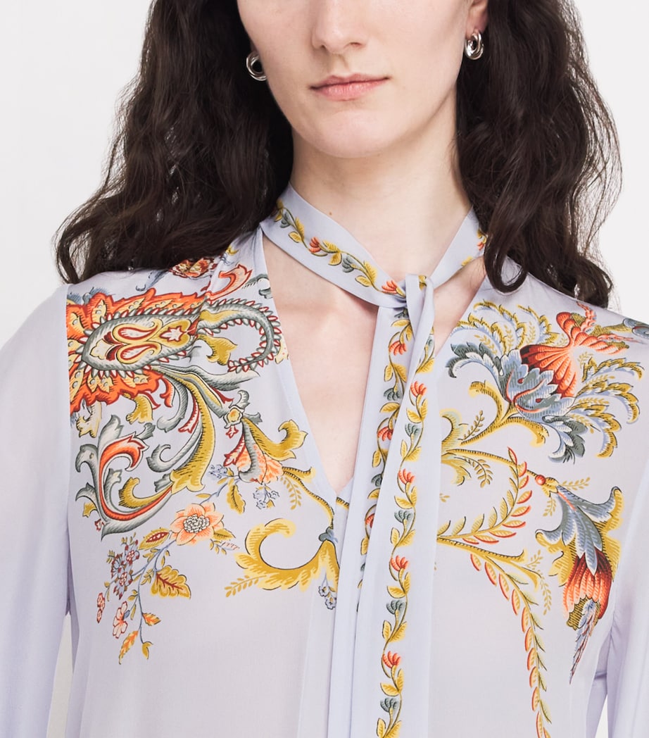 Silk Printed Maxi Dress X0802 Image 4