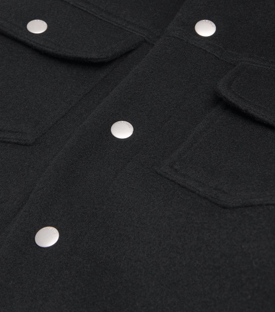 Wool-Blend Trucker Jacket BLK Image 5