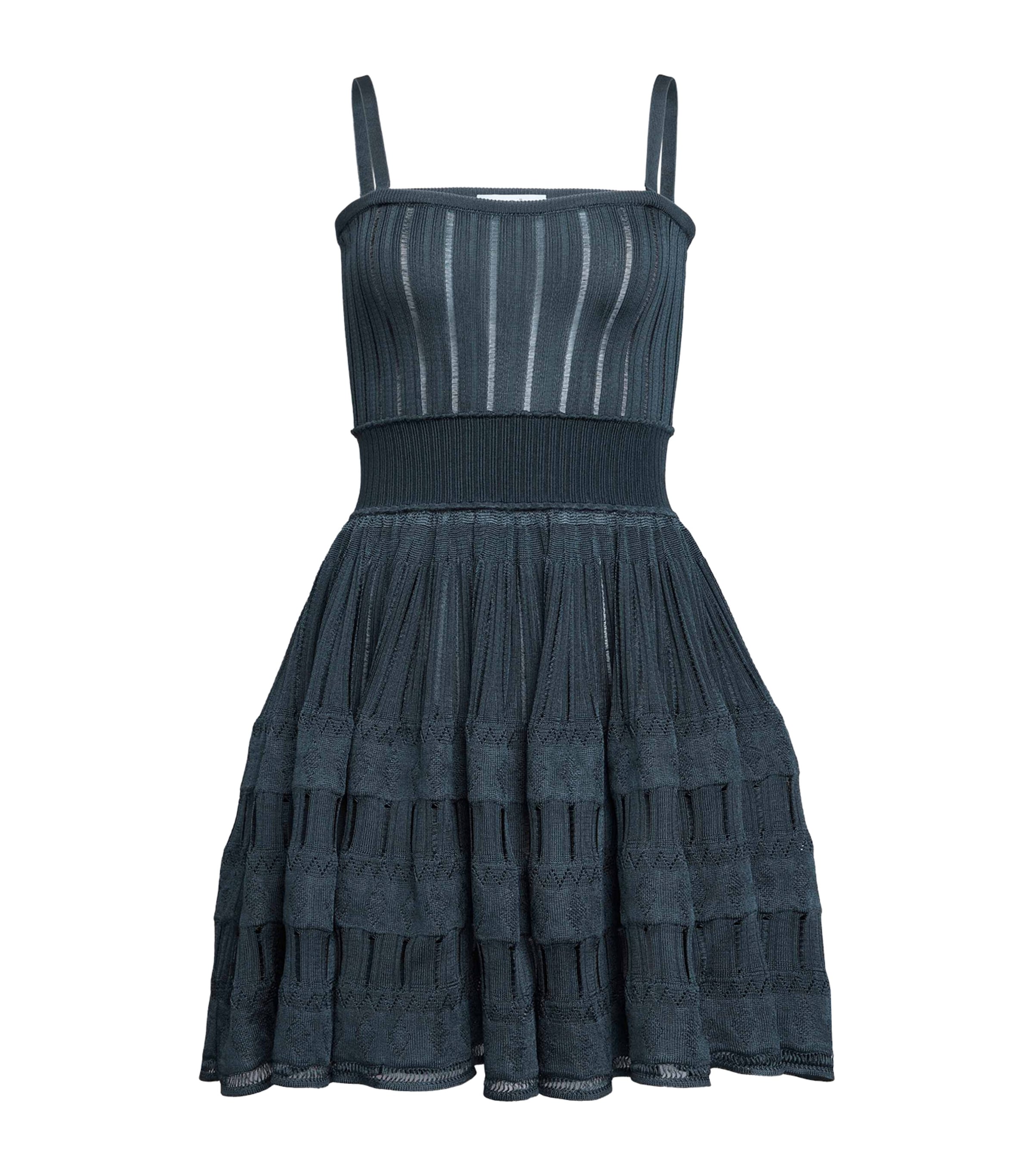 Alaïa Crinoline Mini Dress In Green