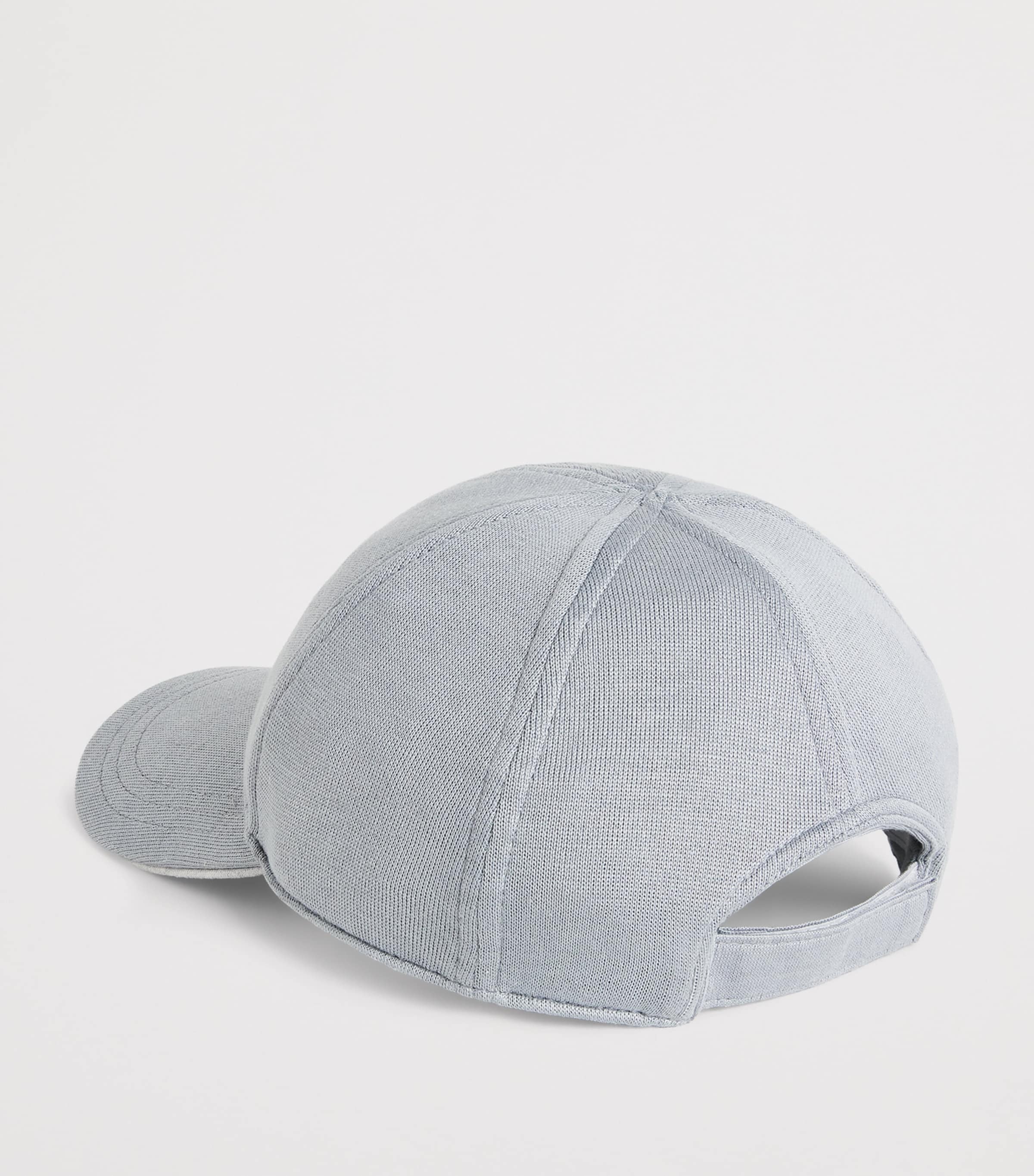 Eleventy Cotton Logo Baseball Cap Zucchero E Grigio Ch Image 3