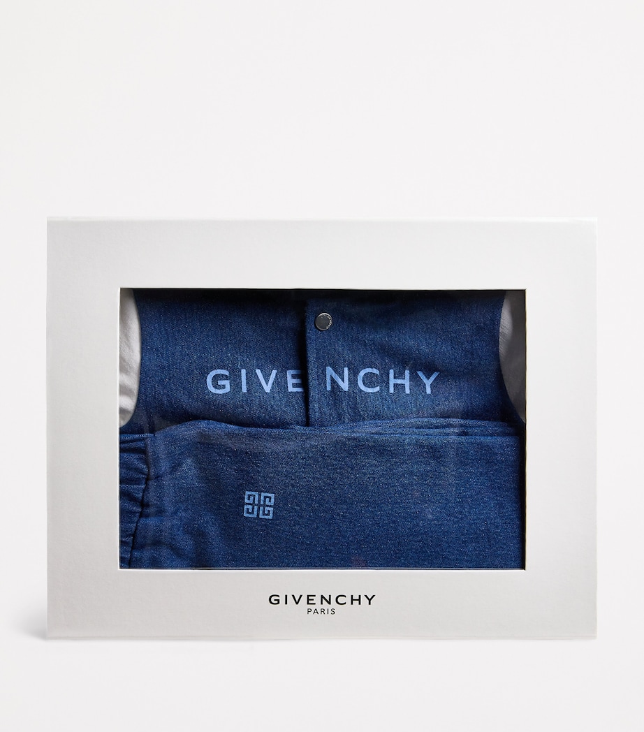 Givenchy Kids Logo Trousers, Cardigan and Top Set (1-18 Months) Denim Blue Image 4