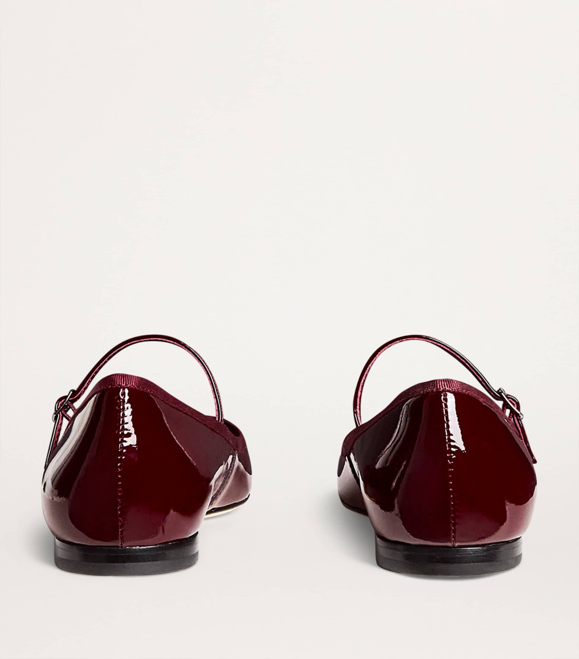 PAIGE Patent Leather Jolie Ballet Flats Oxblood Patent Image 4
