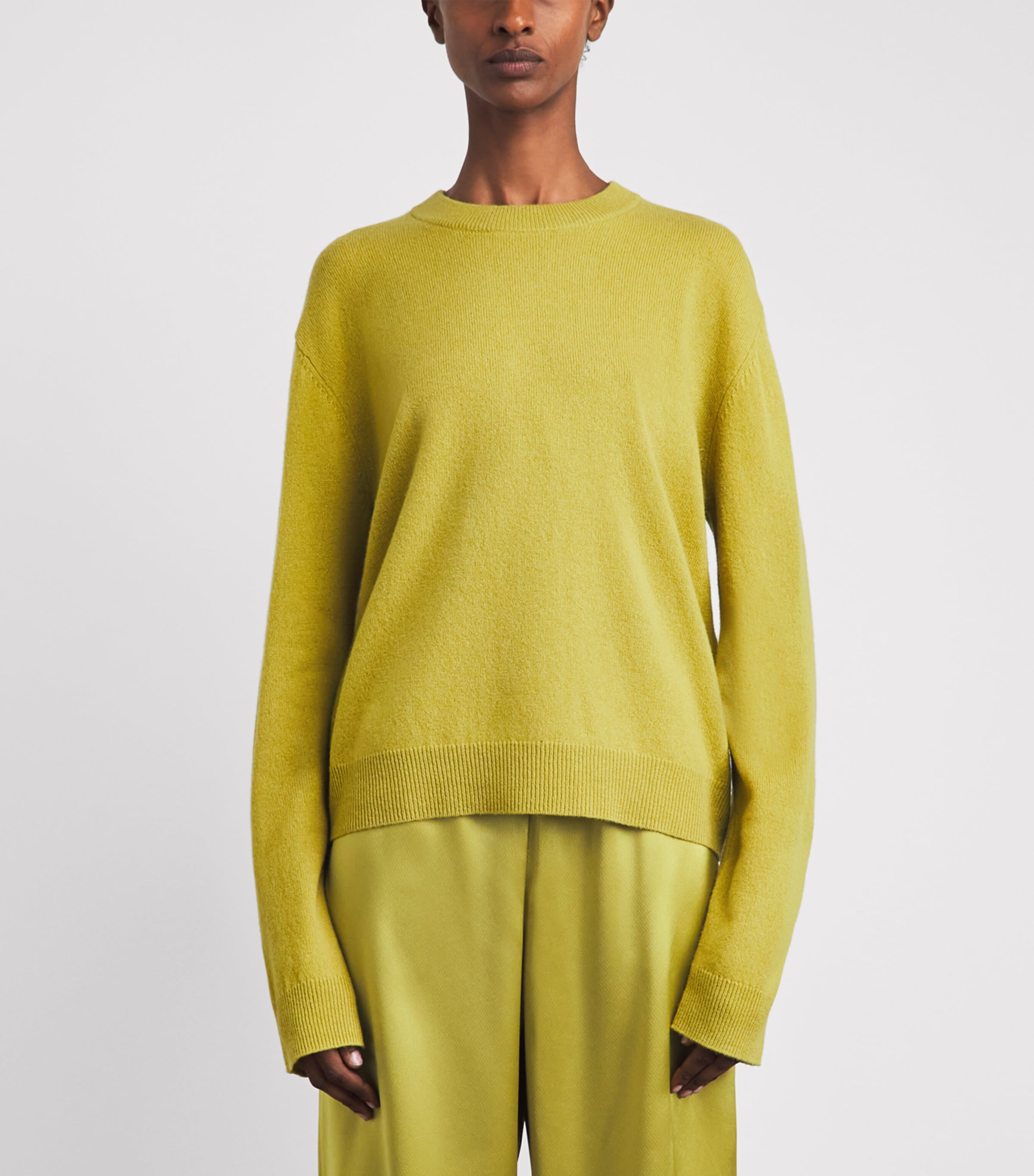 LESET Womens Wool Jesse Sweater Chartreuse Image 4