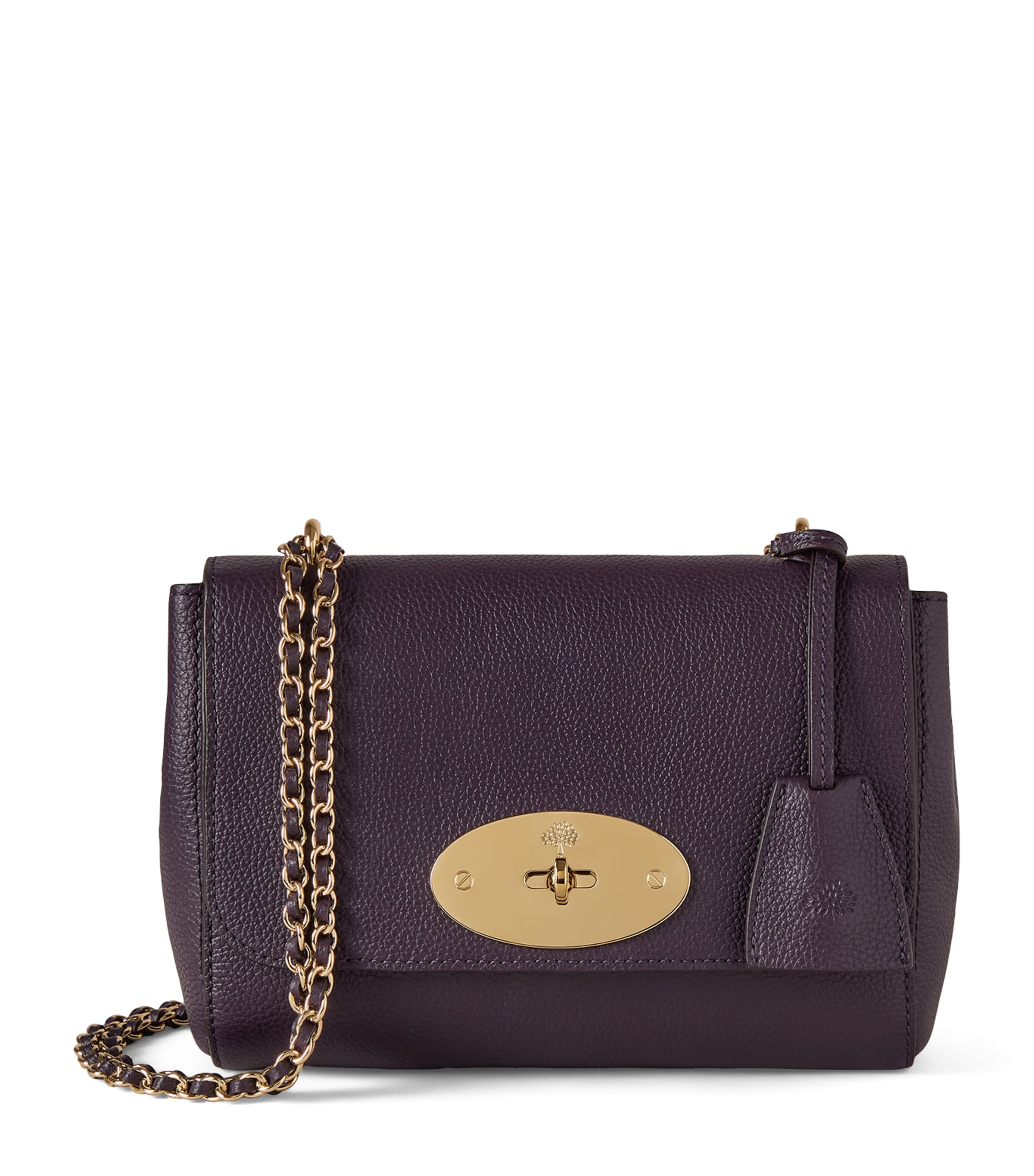Mulberry Small Leather Lily Shoulder Bag In Purple