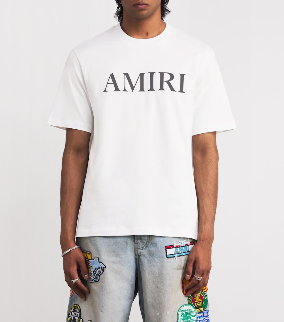 AMIRI Mens Cotton Logo T-Shirt White Image 9