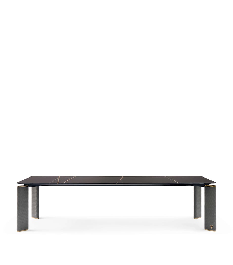 V-Marble Table SAHARA NOIR+BLACK Image 1