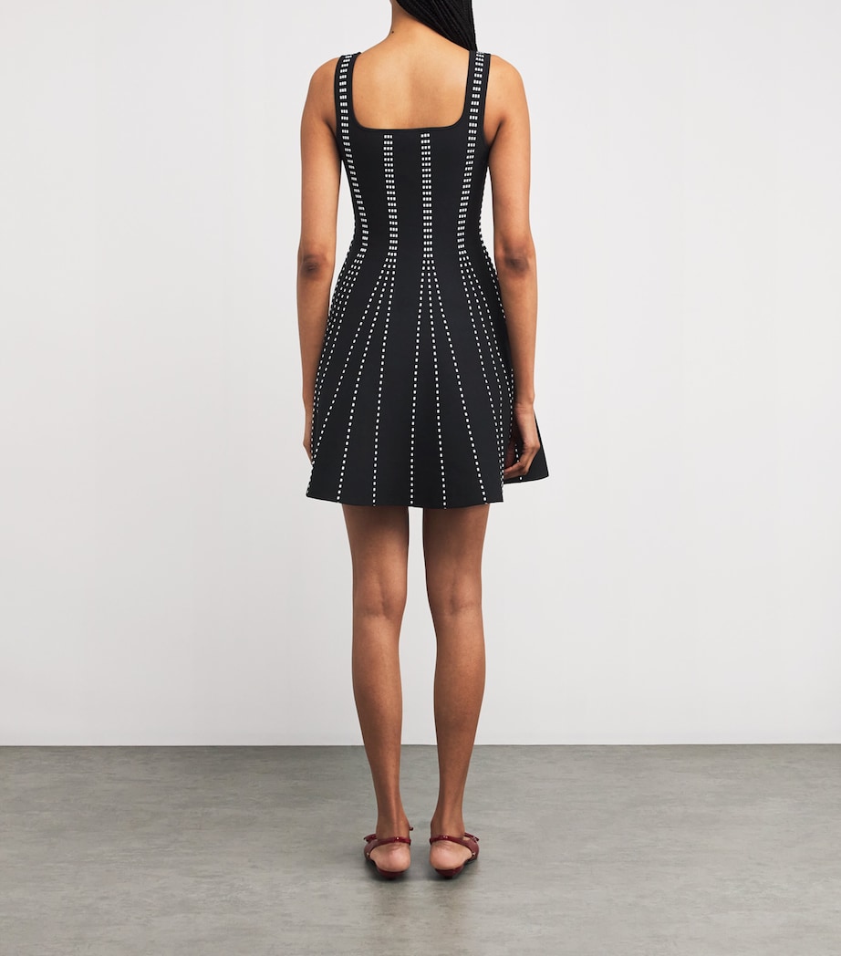 Jacquard-Stripe Mini Dress BLACK/ECRU Image 3