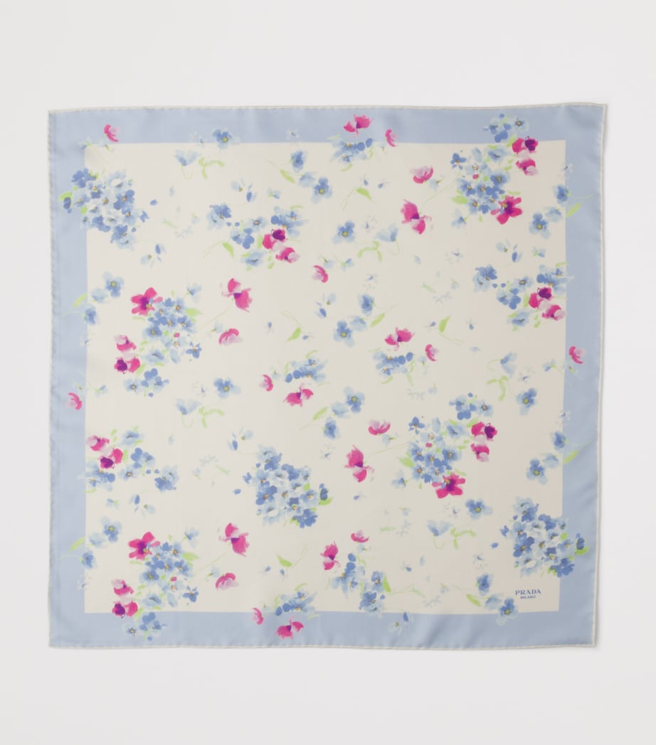 Silk Bouquet Print Scarf F04RT Image 3