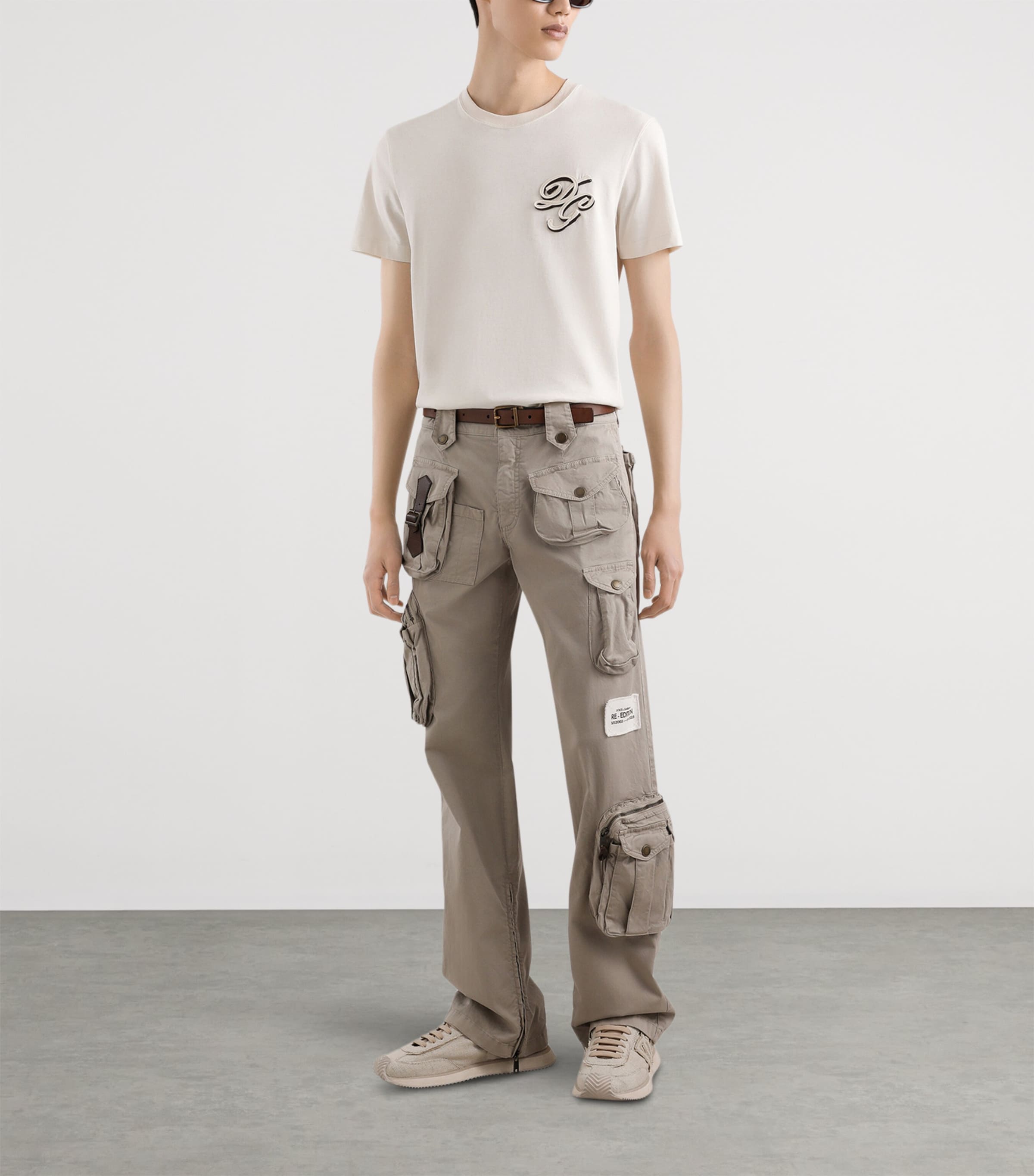 Cotton Logo T-Shirt A4567-CREAM Image 3